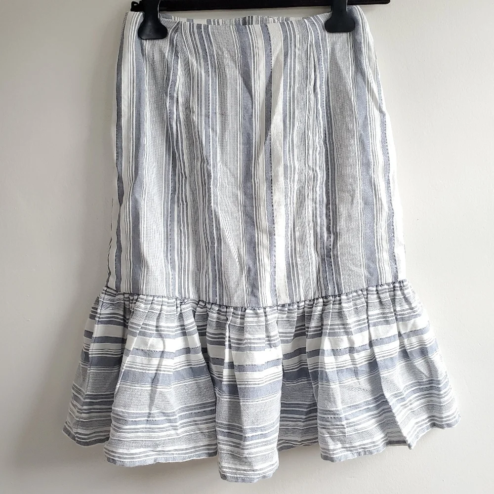 New Red Carter Emma Chambray Stripe Skirt NWT Small